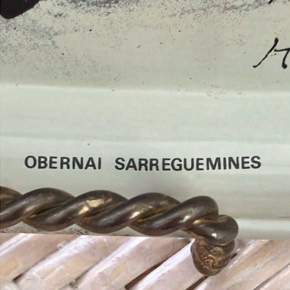 VINTAGE MASSILLY FRANCE OBERNAI SARREGUEMINES M LARRY METAL TRAY 12x9.5 - Picture 6 of 16